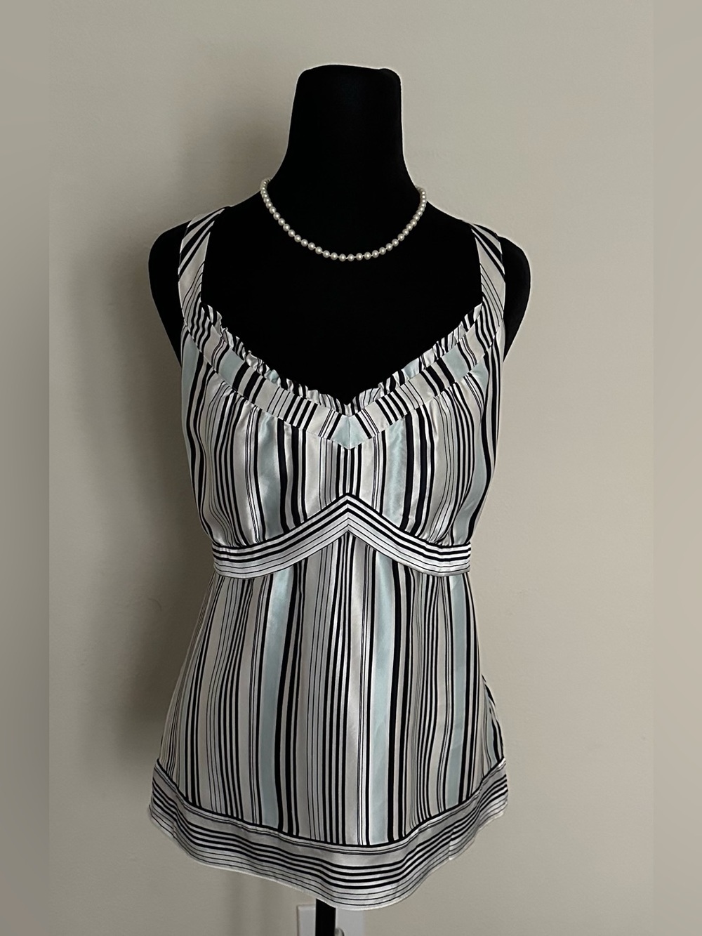 ANTONIO MELANI Silk Top Size 14 Elegant With Crisscross Straps Women’s Top - Picture 2 of 16